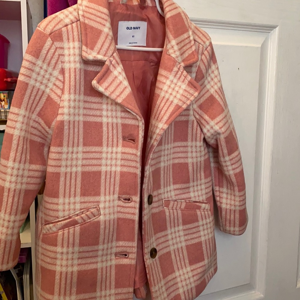 Toddler girl pink pea coat